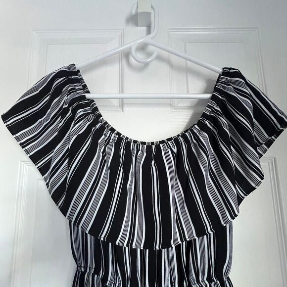 Soprano Black and White Striped Dress Size S - Picture 7 of 8